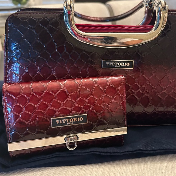 Italian handbag and matching wallet - Picture 2 of 2